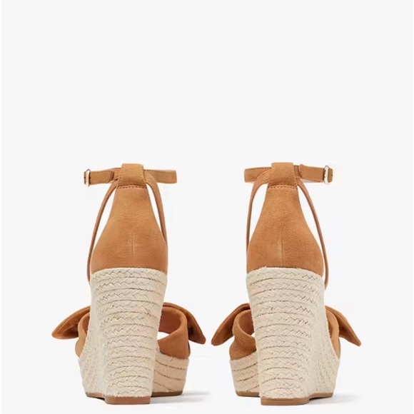 ♠️kate spade Tianna Platform Wedges, Bungalow Brown NIB - Picture 4 of 12
